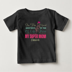 Camiseta De Bebé Mi Super Mamá la Mejor