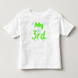 Camiseta De Bebé Mi tercer cumpleaños de tres años, verde brillante
