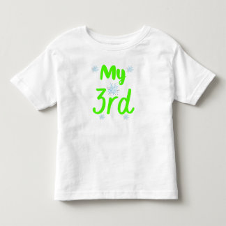 Camiseta De Bebé Mi tercer cumpleaños de tres años, verde brillante