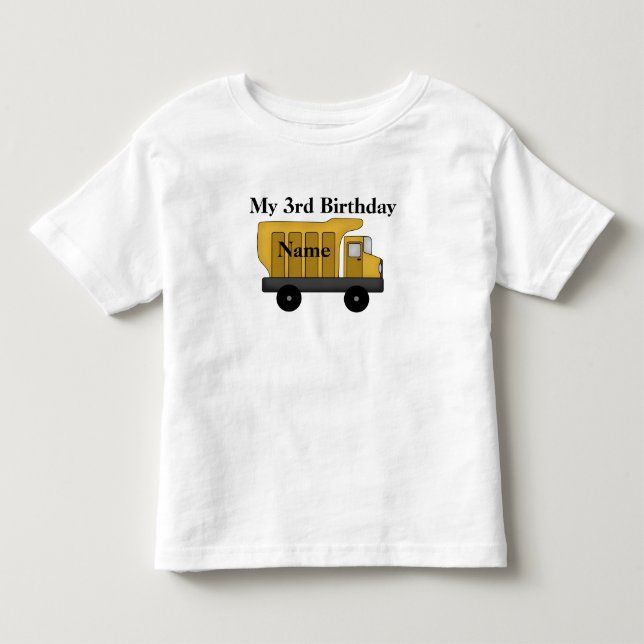 Camiseta De Bebé Mi tercer personalizar de cumpleaños. (Anverso)