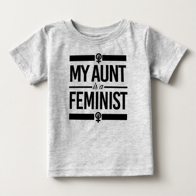 Camiseta De Bebé Mi tía es feminista — (Anverso)
