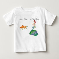 Mi Tía Goldfish Sirena Divertida Linda Bebe