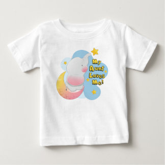 Camiseta De Bebé Mi tía Loves Me Elephant