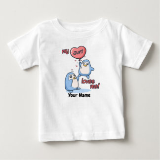 Camiseta De Bebé Mi tía Loves Me Penguins