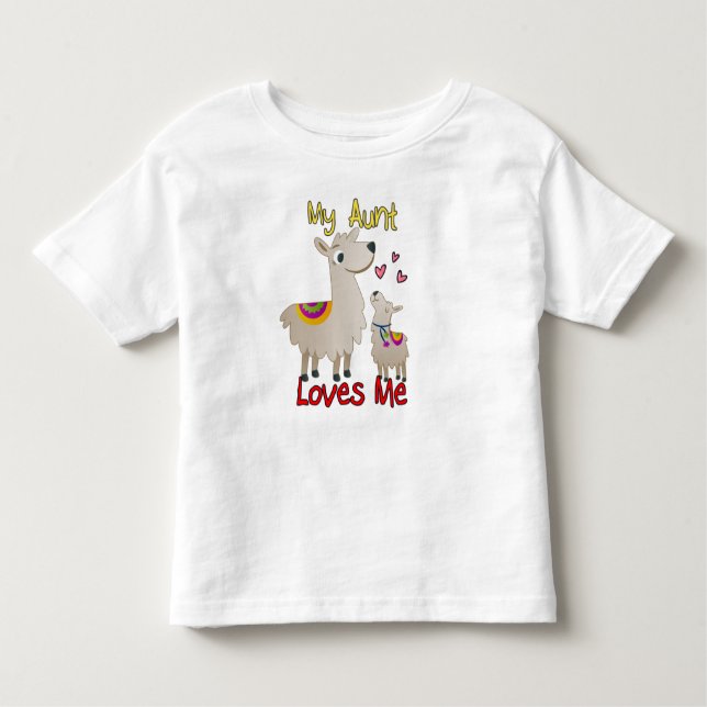Camiseta De Bebé Mi tía me ama a mí llama (Anverso)