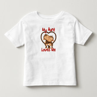 Camiseta De Bebé Mi tía me ama al mono