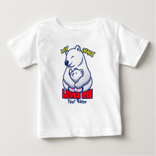 Camiseta De Bebé Mi tía me ama el oso polar