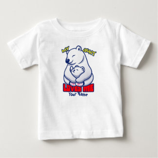 Camiseta De Bebé Mi tía me ama el oso polar