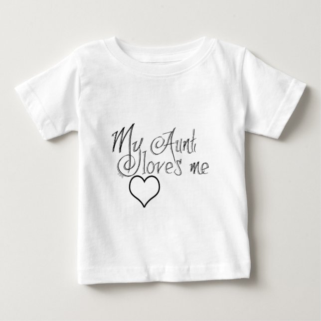 Camiseta De Bebé mi tía me quiere (Anverso)