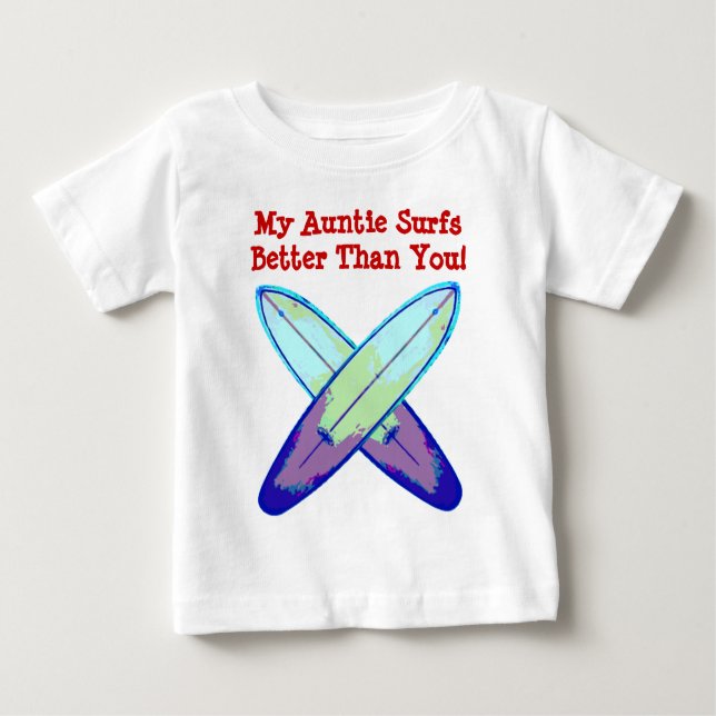 Camiseta De Bebé ¡Mi Tía Va Mejor Que Tú! (Anverso)