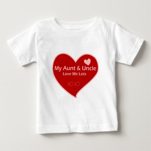 Camiseta De Bebé Mi tía y mi tío me aman (Anverso)