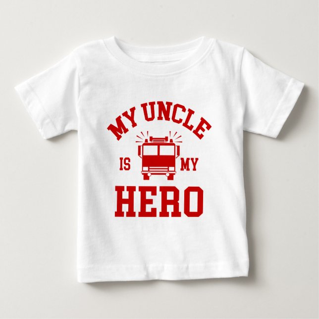 Camiseta De Bebé Mi tío Is My Hero (Anverso)