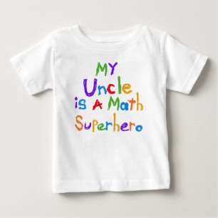 Camiseta De Bebé Mi tío Math Superhero T-shirts y regalos