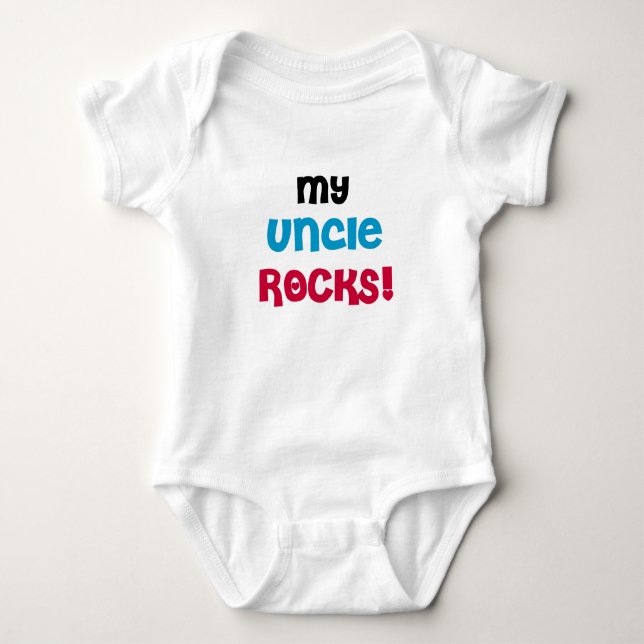 Camiseta De Bebé Mi tío Rocas (Anverso)