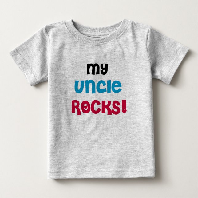 Camiseta De Bebé Mi tío Rocks (Anverso)