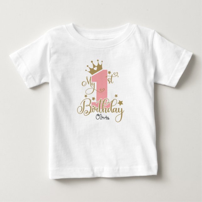 Camiseta De Bebé Mi traje de bebé de primer cumpleaños (Anverso)
