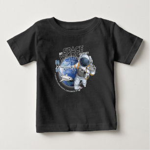Camiseta De Bebé Mi viaje en caminata espacial (Modo oscuro)