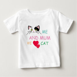 CAMISETA DE BEBÉ MÍ Y AMO A CAT