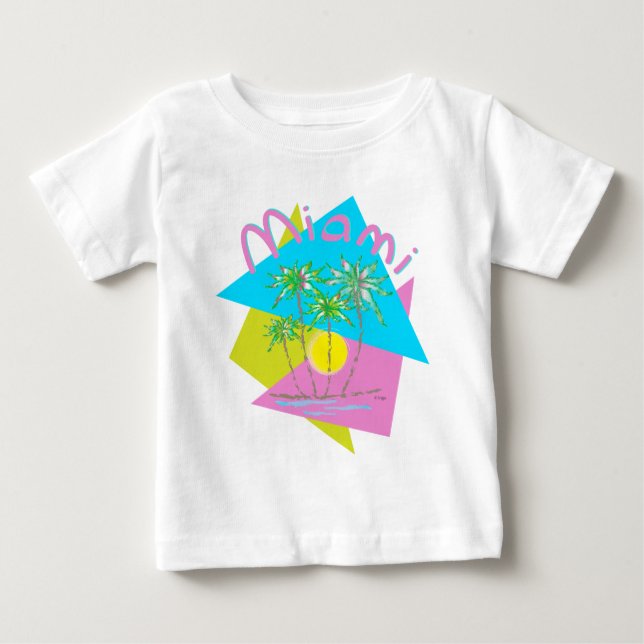 Camiseta De Bebé Miami Palms Sun (Anverso)