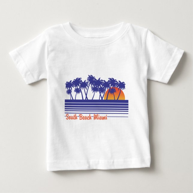 Camiseta De Bebé Miami South Beach (Anverso)