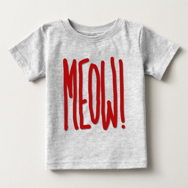 Camiseta De Bebé ¡Miau! (Anverso)