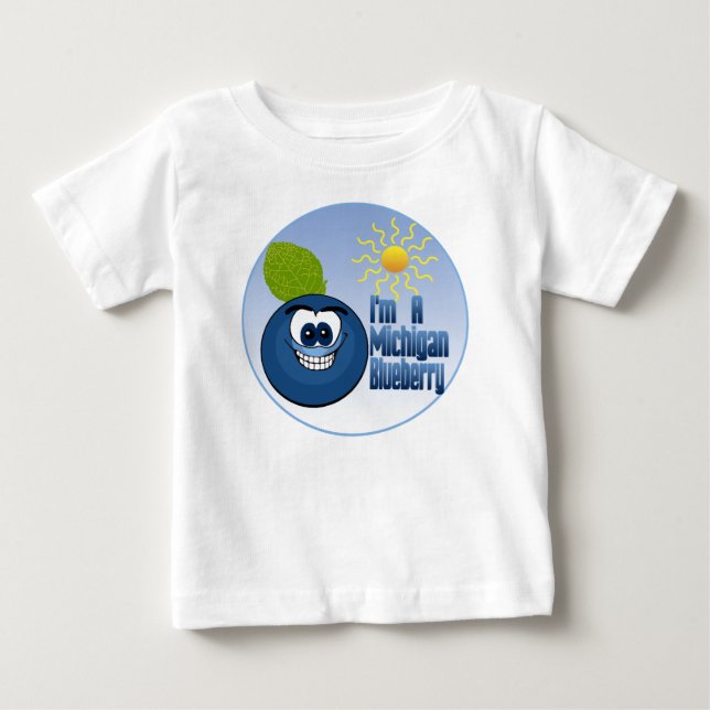 Camiseta De Bebé Michigan Blueberry (Anverso)