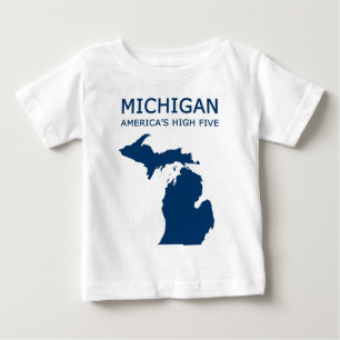 Camiseta De Bebé Michigan. Los altos cinco de América
