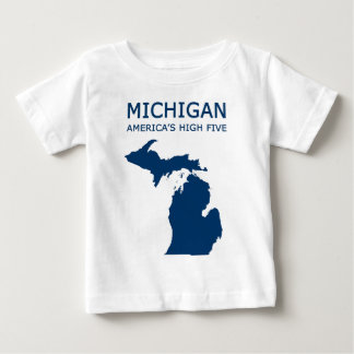 Camiseta De Bebé Michigan. Los altos cinco de América