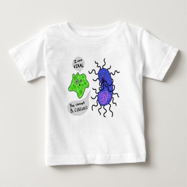 Camiseta De Bebé Microbios virales (Anverso)