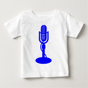 Camiseta De Bebé Micrófono - Azul