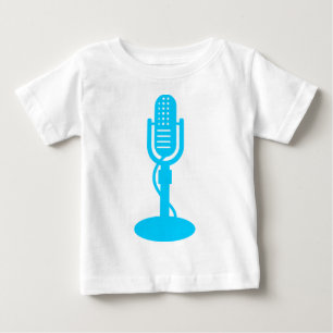 Camiseta De Bebé Micrófono - Azul Cielo