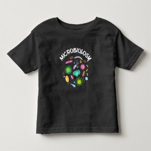 Camiseta De Bebé Microscopio bacteriano científico de microbiolog