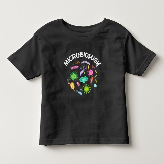 Camiseta De Bebé Microscopio bacteriano científico de microbiología (Anverso)