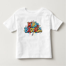 Camiseta De Bebé Middle Brother Shirt Cool Graffiti Kids Tee