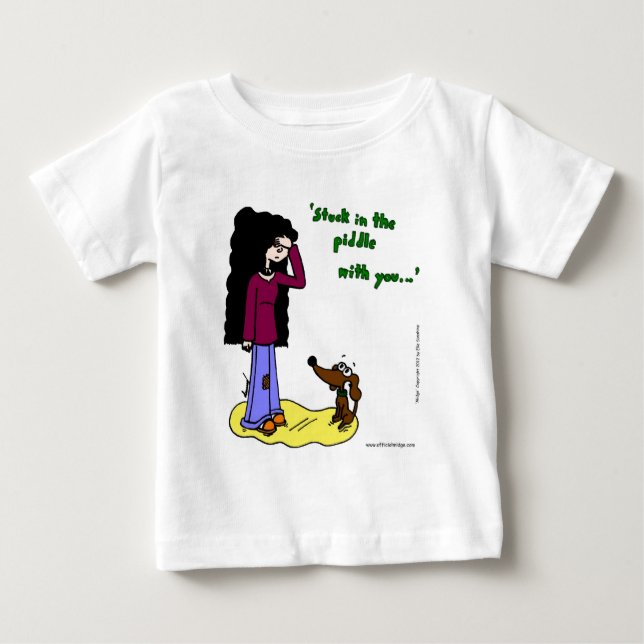 Camiseta De Bebé Midge "Atrapado En El Piddle Contigo" Tee Infantil (Anverso)