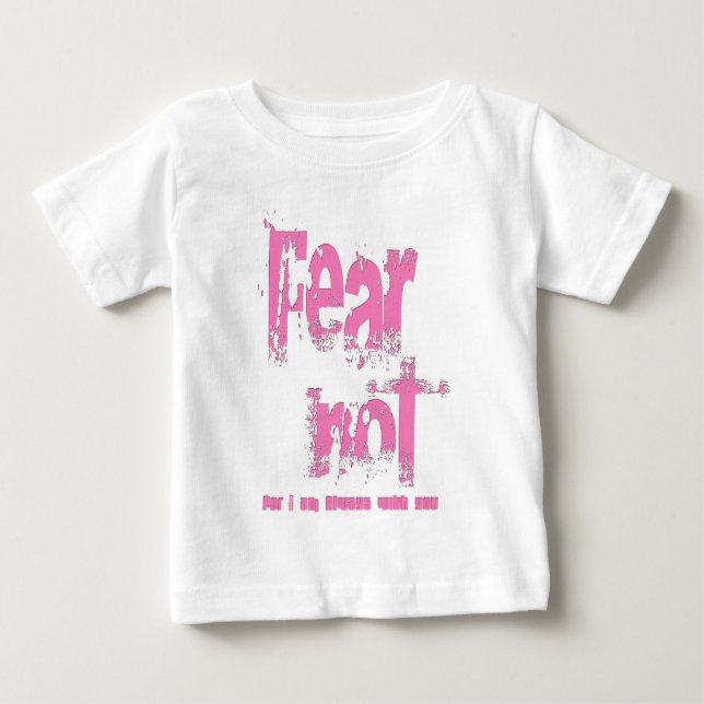 Camiseta De Bebé Miedo No Grunge Rosa Cristiano (Anverso)