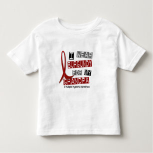 Camiseta De Bebé MIELOMA MÚLTIPLE llevo Borgoña para mi abuelo 37