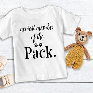 Camiseta De Bebé Miembro Más Reciente Del Mascota Del Envase Perro 