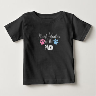 Camiseta De Bebé Miembro más reciente del paquete,Regalo de Invitac