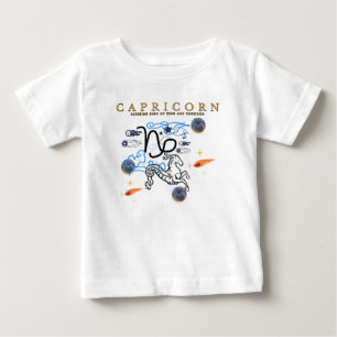 Camiseta De Bebé Mikitiez capricorn feliz año nuevo saturación astr