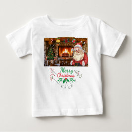 Camiseta De Bebé Mikitiez clásicas whitechristmas luz jollyholly