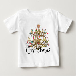 Camiseta De Bebé Mikitiez clásicas whitechristmas luz jollyholly