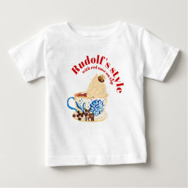 Camiseta De Bebé Mikitiez rudolf navidades de renos rojos cereza