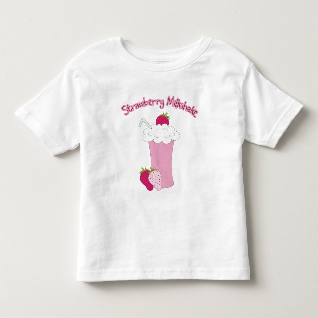 Camiseta De Bebé Milkshake de la fresa (Anverso)