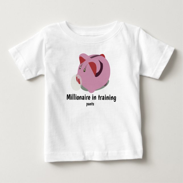 Camiseta De Bebé millonario en pantalones de entrenamiento (Anverso)