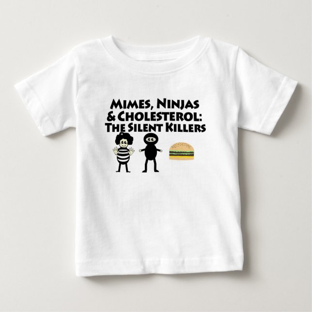 Camiseta De Bebé Mimes, Nijas y colesterol (Anverso)