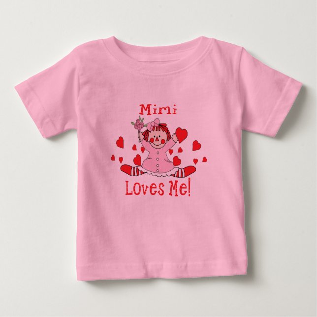 Camiseta De Bebé Mimi Love's me Rag Doll (Anverso)