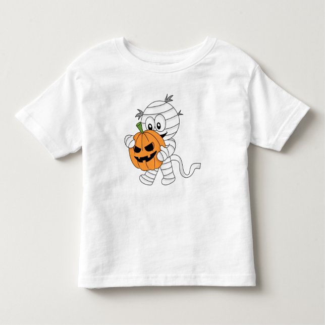 Camiseta De Bebé Mímica de Personalizado Naranja con calabaza (Anverso)