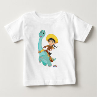 Camiseta De Bebé Min & Clover | Vaquero Feliz y Paseo en Brontosaur