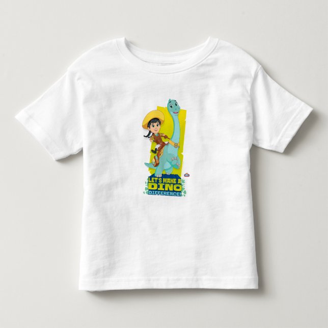 Camiseta De Bebé Min. y Clover | Hacer una diferencia de Dino (Anverso)